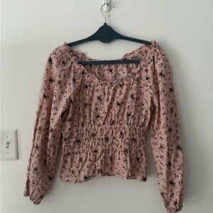 Madewell Sophia Smocked Top in Bouquet Floral